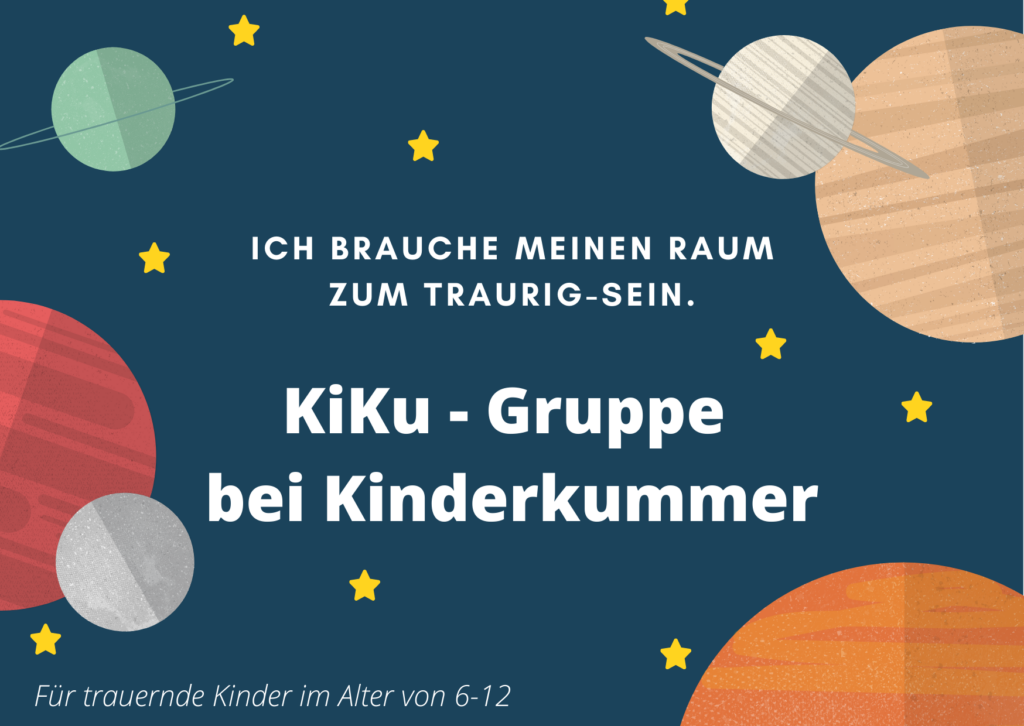 Poster über Kinder-Trauer-Gruppe bei Kinderkummer