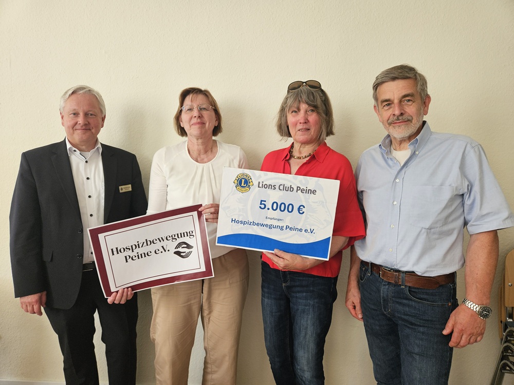 Übergabe Spende Lions Club Peine